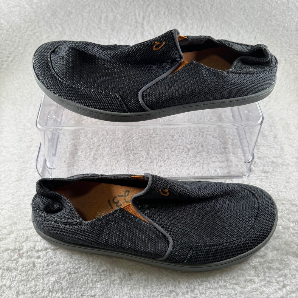 OluKai Nohea Mesh Loafers Shoes Dark Shadow Gray 10188-4242 Men's Size 9